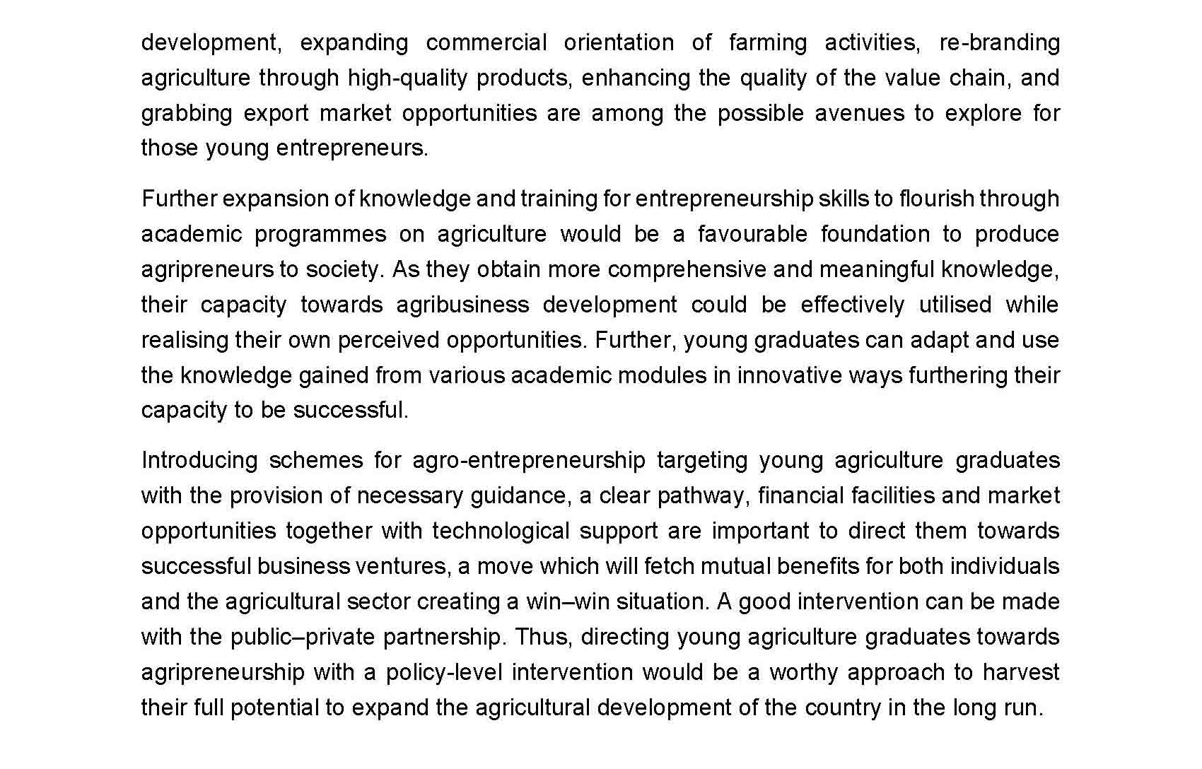 Motivating agriculture graduates with entrepreneurship opportunities Page 6